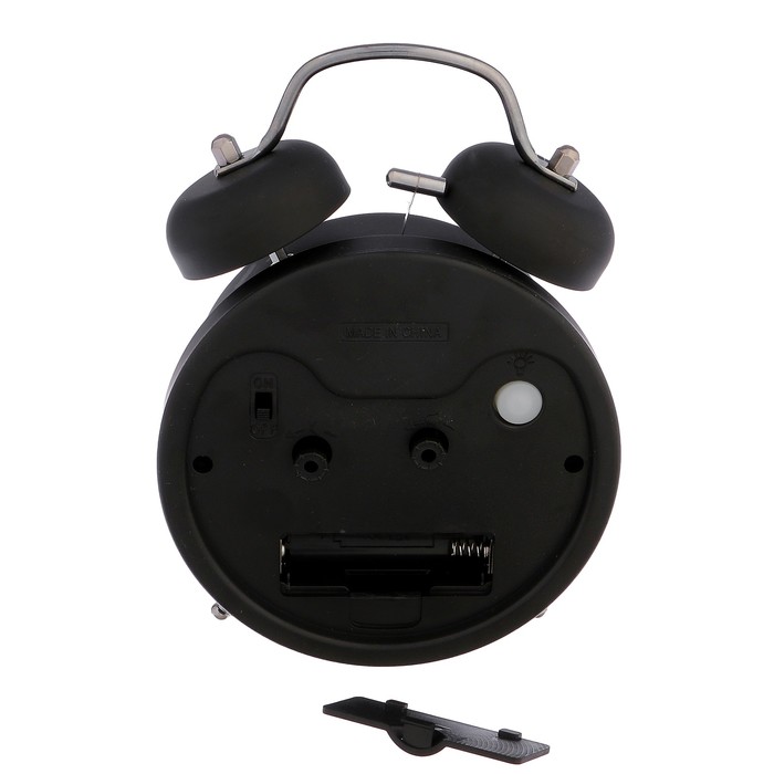 Будильник d=11см, серия "I Love you", черный, подсветка, 11*17 см