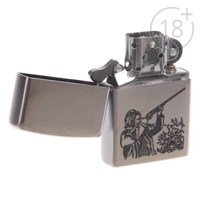 Зажигалка ZIPPO 205 Hunter с покрытием Satin Chrome