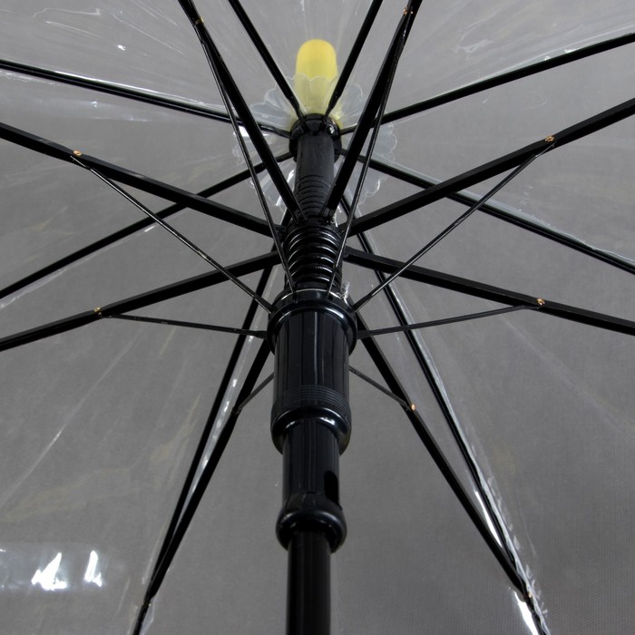 Зонт-трость "Кант", полуавтоматический, R=60см, цвет жёлтый