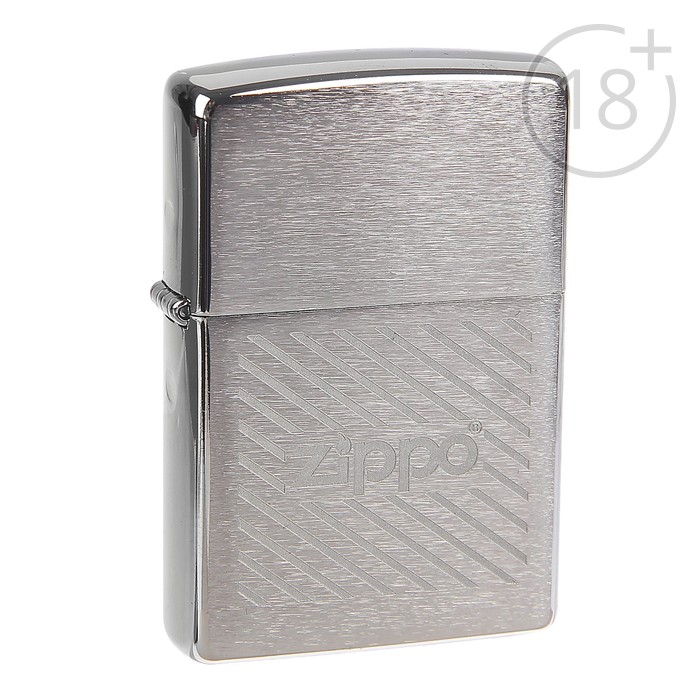 Зажигалка ZIPPO 200 Zippo Stripes с покрытием Brushed Chrome