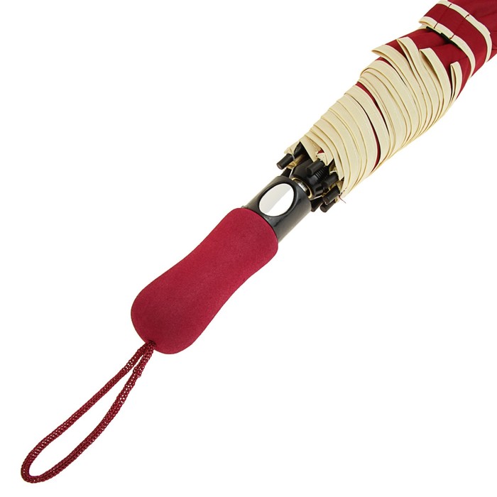 Зонт полуавтоматический "Кромка", R=68см, цвет бордовый