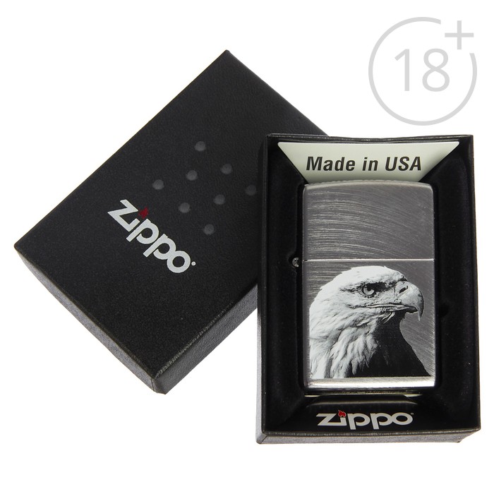 Зажигалка ZIPPO 24647 Eagle Head с покрытием Chrome Arch
