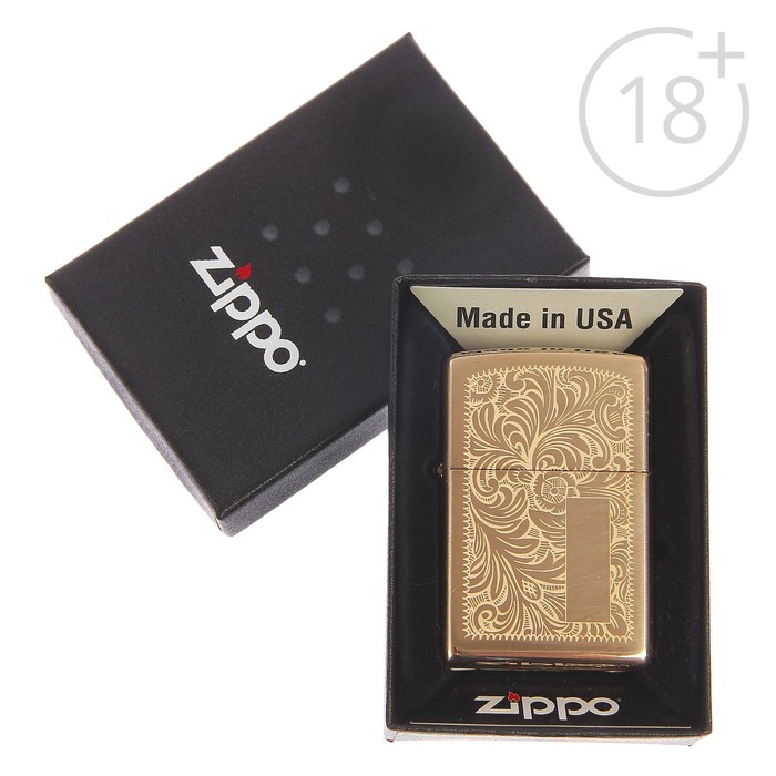 Зажигалка ZIPPO 352B Venetian с покрытием High Polish Brass