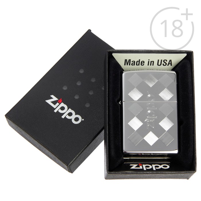 Зажигалка ZIPPO 250 ZFramed Classic с покрытием High Polish Chrome