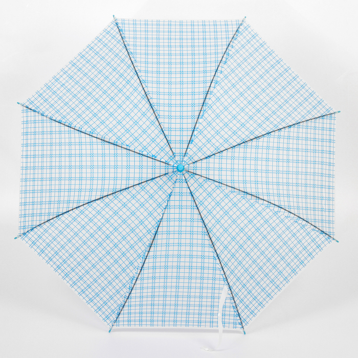 Зонт детский полуавтоматический "Клетка", r=45,5см, цвет МИКС