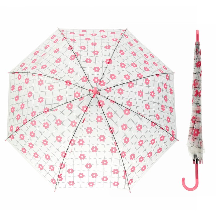 Зонт детский "Цветочки", полуавтоматический, r=45,5см, цвет МИКС