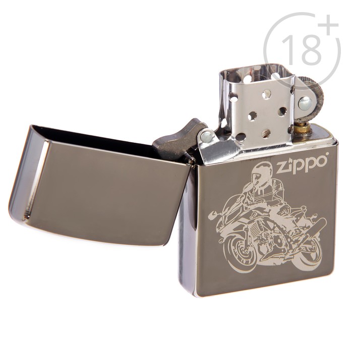 Зажигалка ZIPPO 150 Moto с покрытием High Polish Chrome