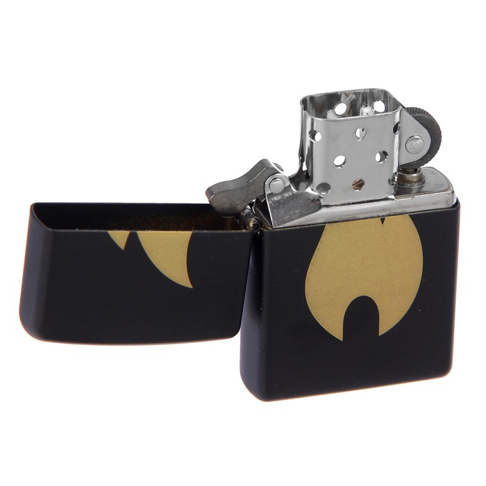 Зажигалка ZIPPO 218 Flame chromed с покрытием Black Matte