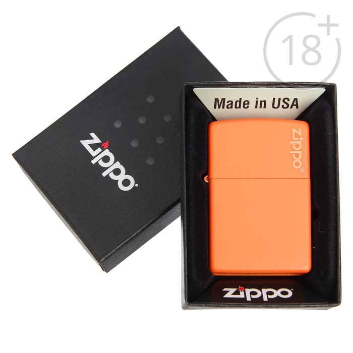 Зажигалка ZIPPO 231ZL Classic с покрытием Orange Matte