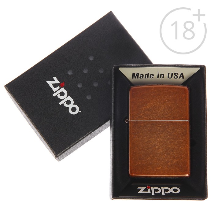Зажигалка ZIPPO 21184 Classic с покрытием Toffee, светло-коричневая