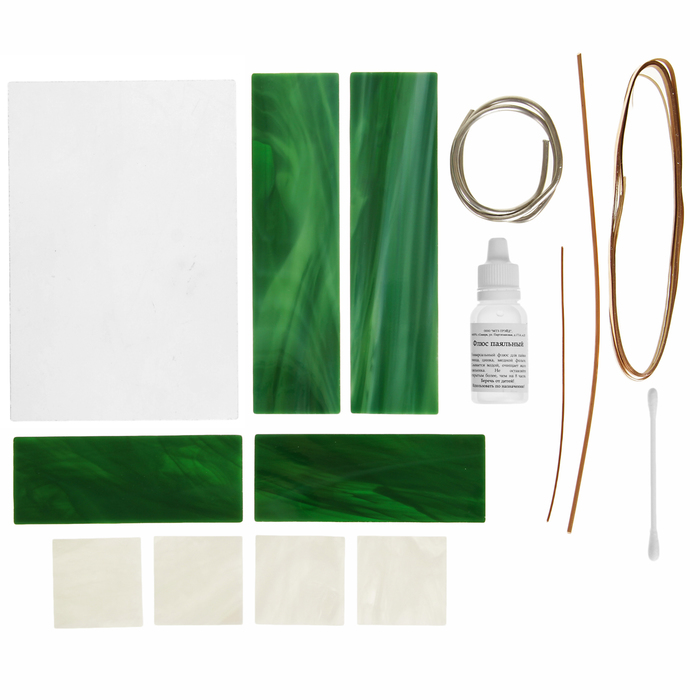 Набор «Создай свой витраж». "Витражная фоторамка. Зеленая" 8