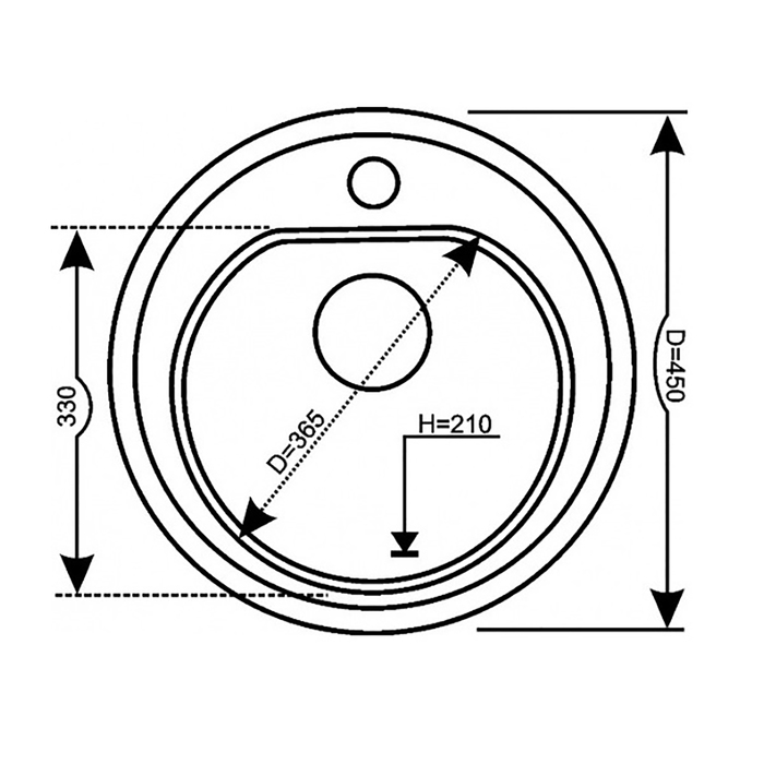 Мойка кухонная из литьевого мрамора Polygran F-05, белая