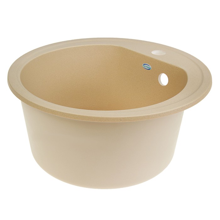 Мойка кухонная из литьевого мрамора Polygran F-05, бежевая