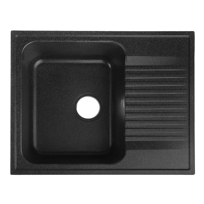 Мойка кухонная из литьевого мрамора Polygran F-07, чёрная