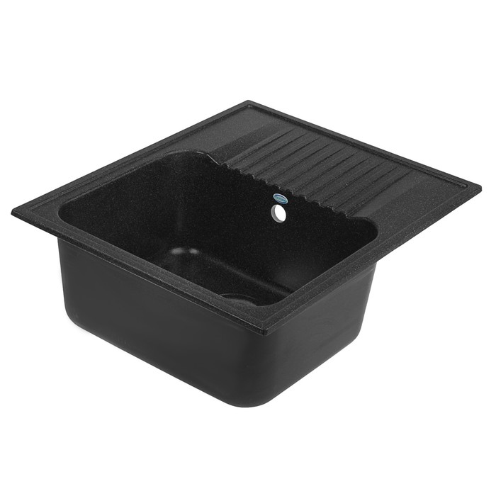 Мойка кухонная из литьевого мрамора Polygran F-07, чёрная