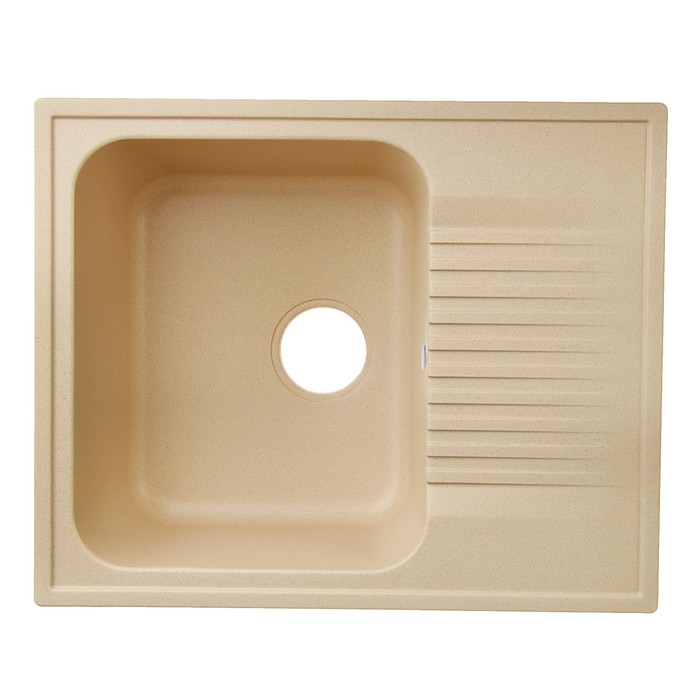 Мойка кухонная из литьевого мрамора Polygran F-07, бежевая