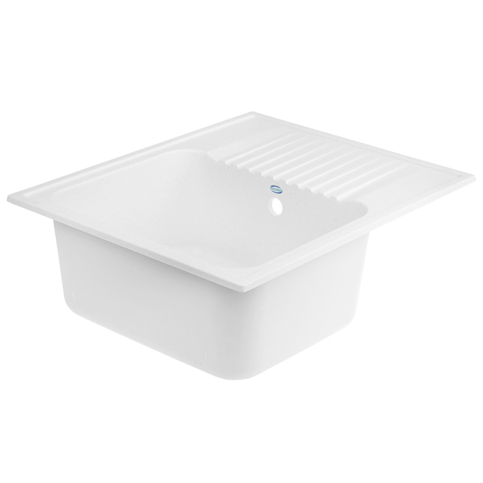 Мойка кухонная из литьевого мрамора Polygran F-07, белая