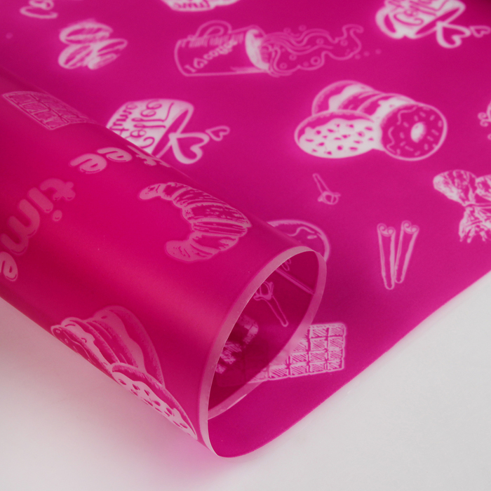 Пленка для цветов и подарков матовая "Кофе" малиновый 0.7 х 8.2 м, 35 мкм