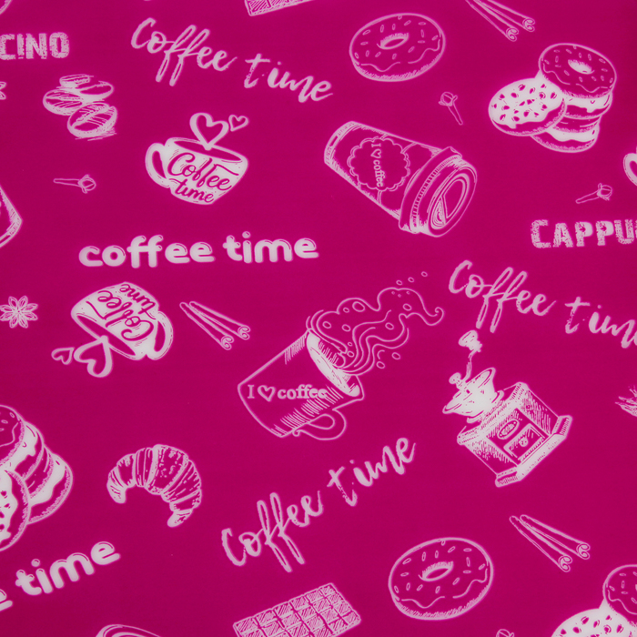 Пленка для цветов и подарков матовая "Кофе" малиновый 0.7 х 8.2 м, 35 мкм