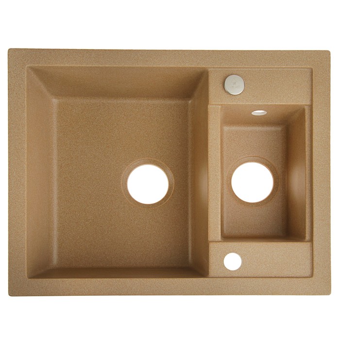 Мойка кухонная из кварца TOLERO R-109, тёмно-бежевая