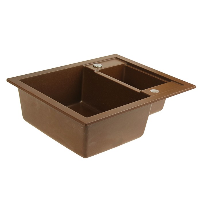 Мойка кухонная из кварца TOLERO R-109, коричневая