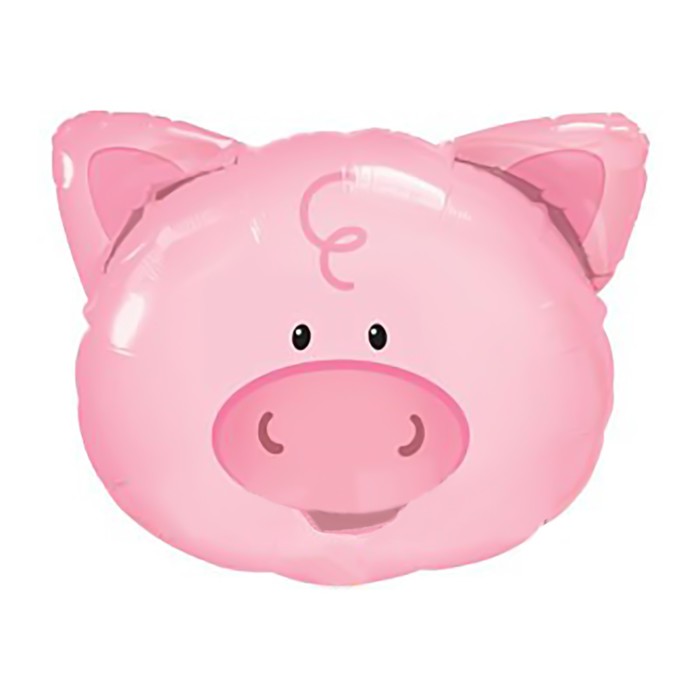 Шар полимерный 30" "Поросенок голова" Q