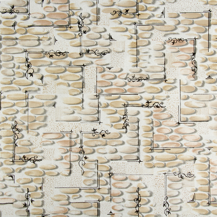 Обои моющиеся 16401 «Забава», бежевые, 0.53 х 10 м