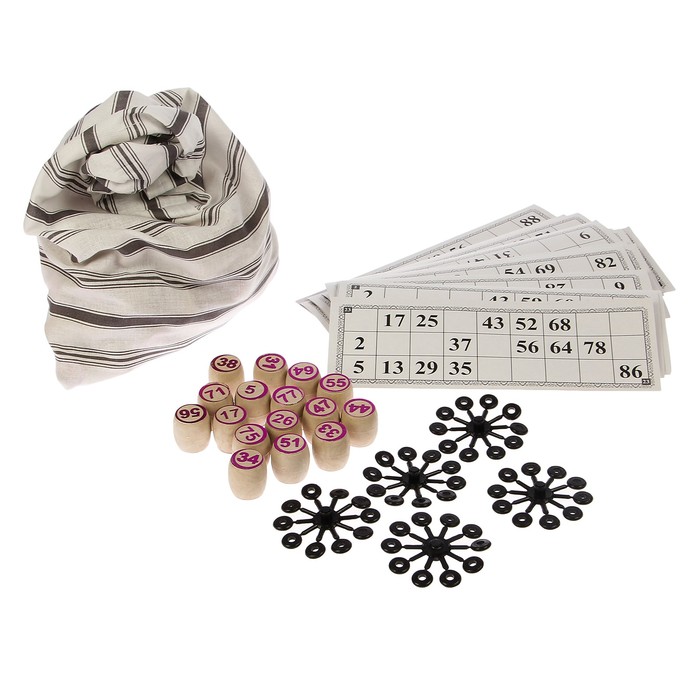 Настольная игра 2 в 1 "Русские игры": шахматы, русское лото (доска микрогофра 40х40 см)