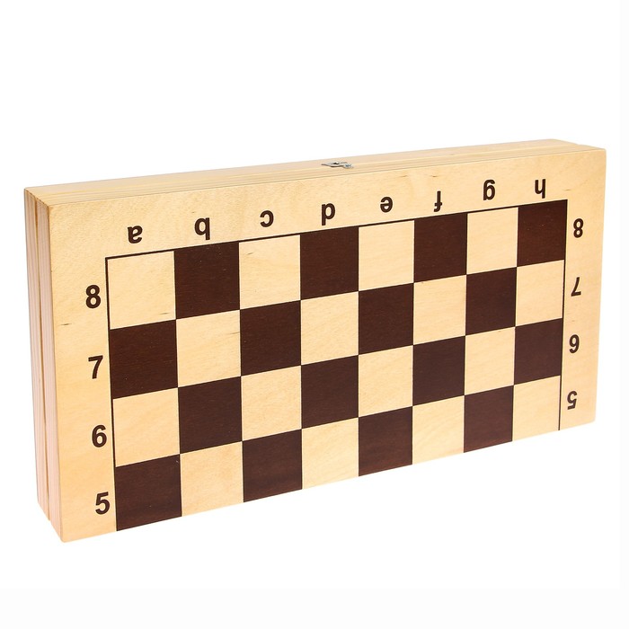 Настольная игра 2 в 1 "Айвенго": шахматы, шашки (доска дерево 43х43 см)