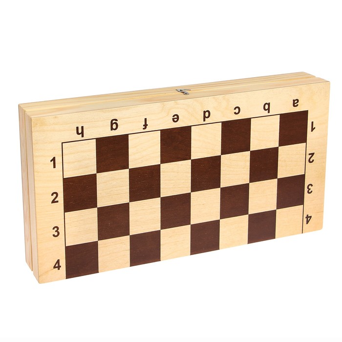 Настольная игра 3 в 1 "Классика": шашки, домино, шахматы "Айвенго" (доска дерево 43х43 см)