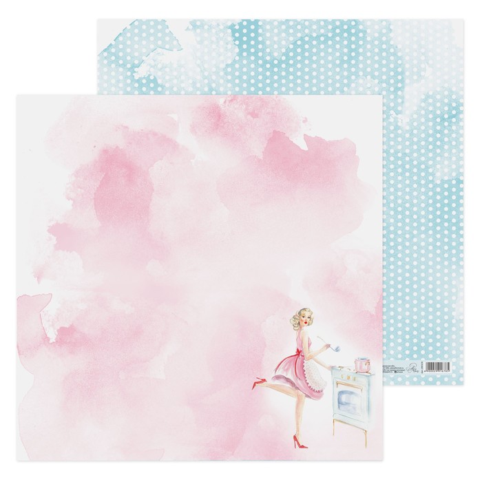 Бумага для скрапбукинга "Готовим с удовольствием!", 30.5х30.5 см