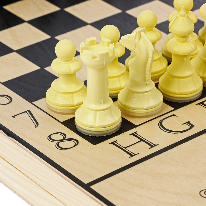 Настольная игра 3 в 1 "Готика": шашки, нарды, шахматы (доска дерево 60х60 см)