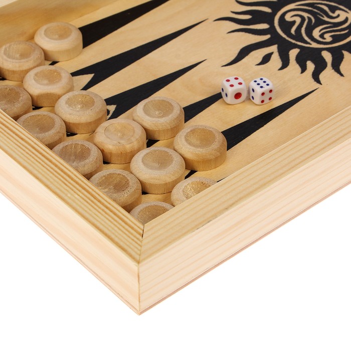 Настольная игра 3 в 1 "Классика": шашки, нарды, шахматы "Айвенго" (доска дерево 40х40 см)