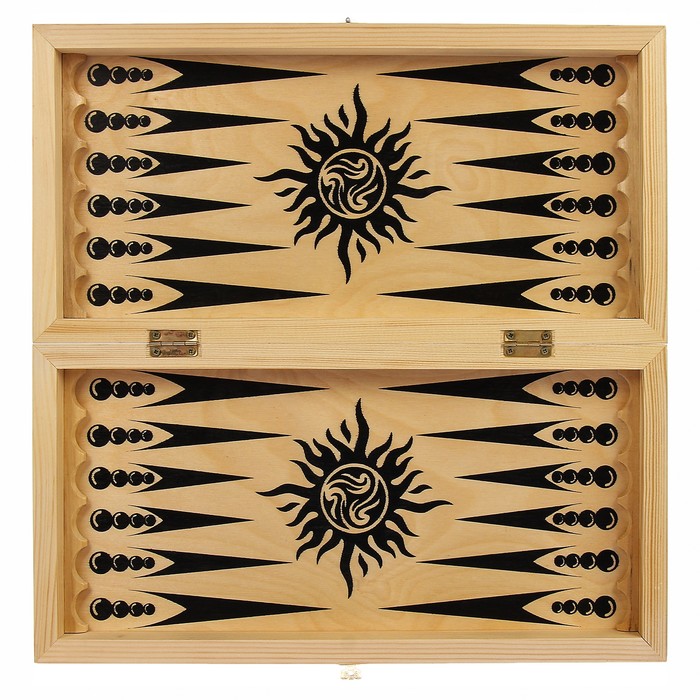 Настольная игра 3 в 1 "Классика": шашки, нарды, шахматы "Айвенго" (доска дерево 40х40 см)