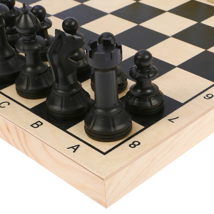 Настольная игра 4 в 1 "Классика": шашки, нарды, домино, шахматы "Айвенго" (доска 40х40 см)