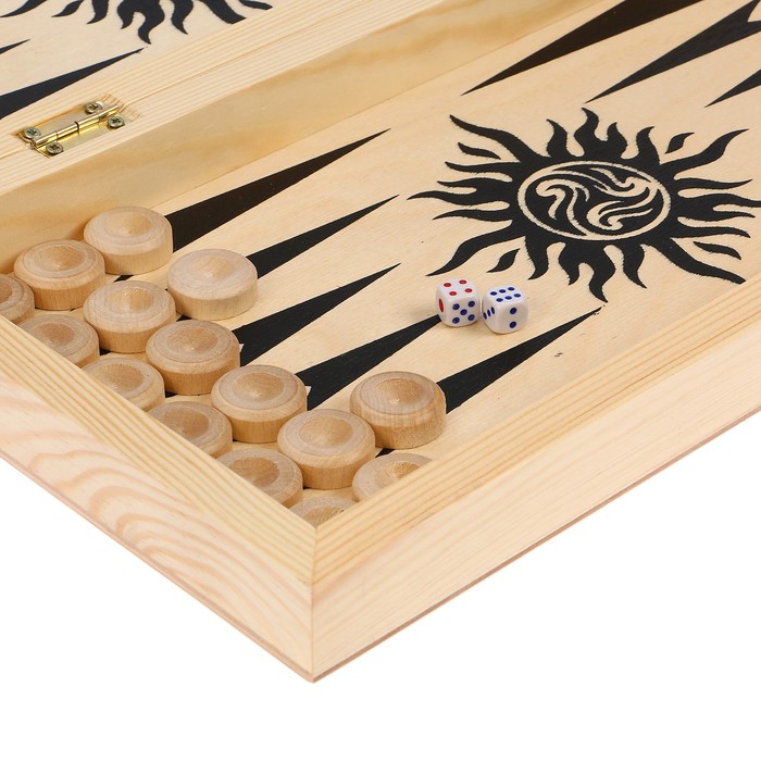 Настольная игра 4 в 1 "Классика": шашки, нарды, домино, шахматы "Айвенго" (доска 40х40 см)