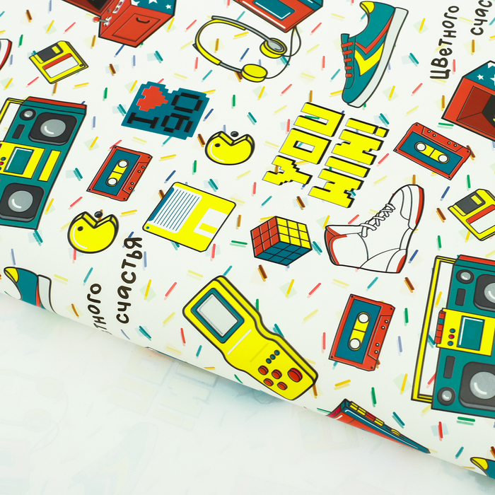 Бумага глянцевая "Цветного счастья", 100х70 см