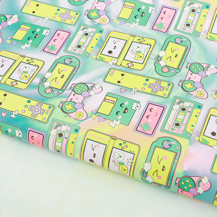 Бумага глянцевая "Джойстики", 100х70 см