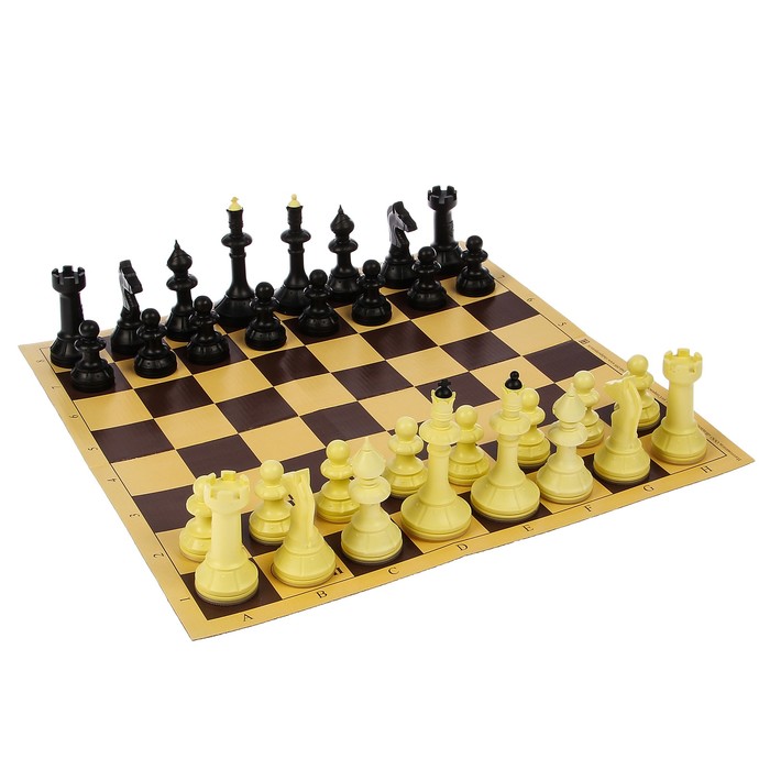 Настольная игра 3 в 1 "Русские игры": шахматы, шашки, домино (доска микрогофра 40х40 см)