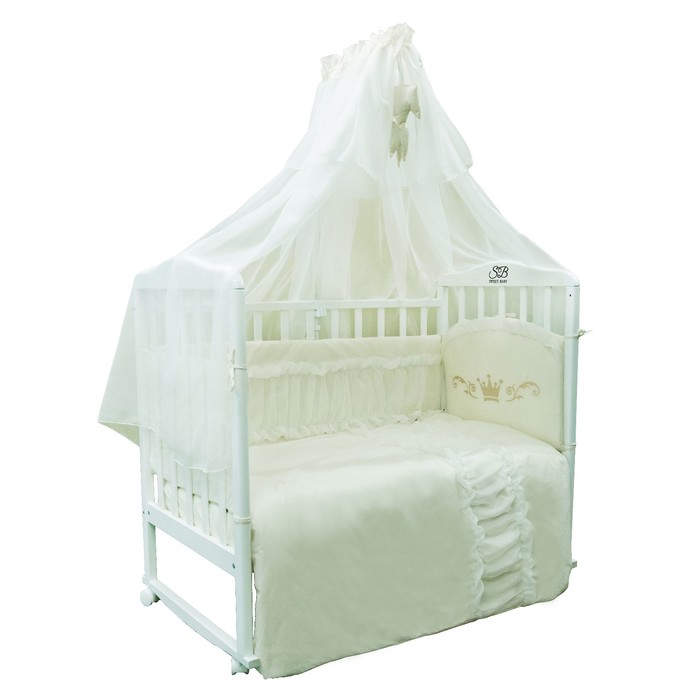 Комплект в кроватку Corona Beige, 7 предметов, цвет бежевый