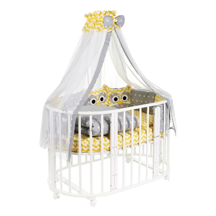 Комплект в кроватку Civetta Giallo, 10 предметов, цвет жёлтый