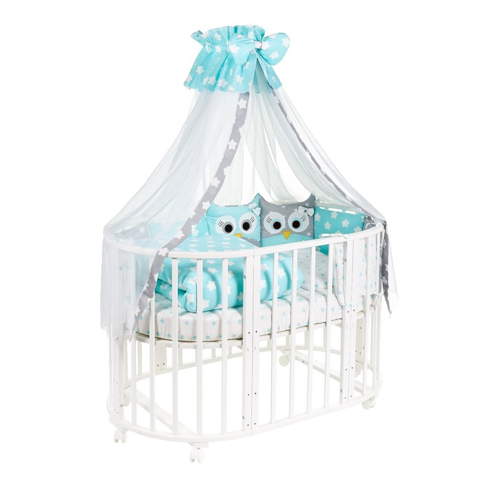 Комплект в кроватку Civetta Turchese, 10 предметов, цвет мятный