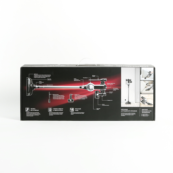 Пылесос Redmond RV-UR340, беспроводной, вертикальный, 150 Вт, 0.6 л, время работы 6 ч