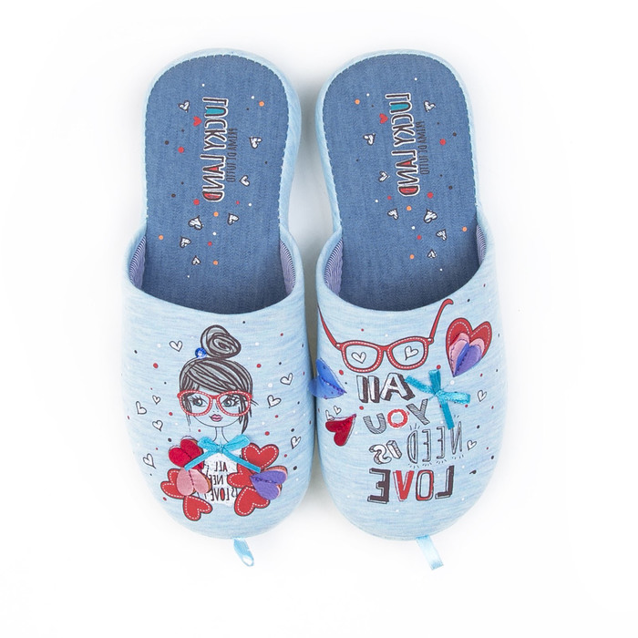 Обувь домашняя  женская 2610W-ASC-W (голубой) (р. 36)