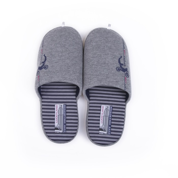 Обувь домашняя мужская 1379M-ASC-S  (серый/синий) (р. 43)