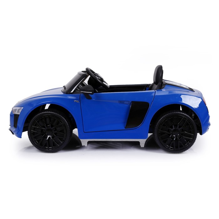 Электромобиль AUDI R8 Spyder, EVA колёса, кожаное сидение, цвет синий глянец