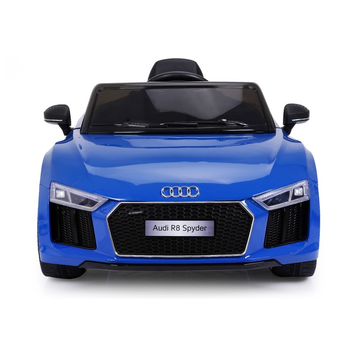 Электромобиль AUDI R8 Spyder, EVA колёса, кожаное сидение, цвет синий глянец