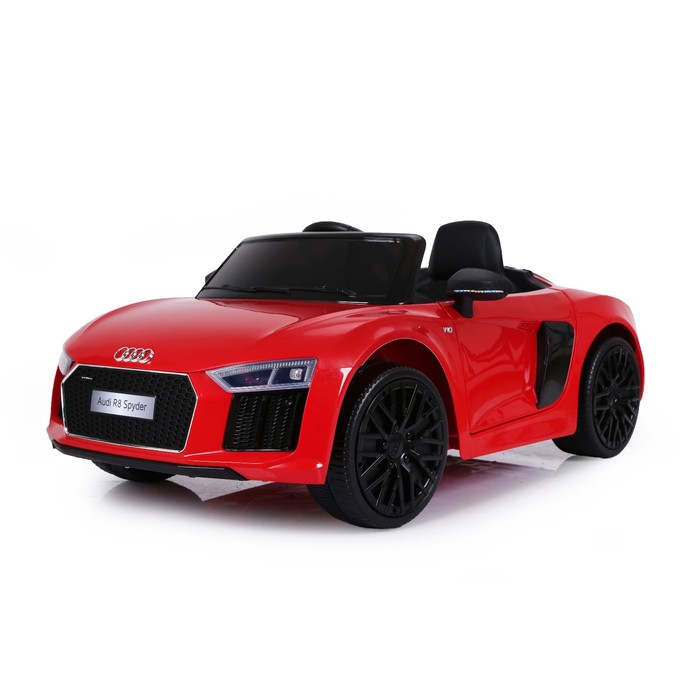 Электромобиль AUDI R8 Spyder, EVA колёса, кожаное сидение, цвет красный глянец