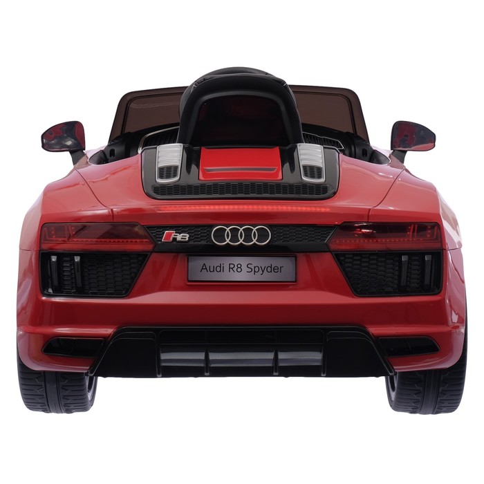 Электромобиль AUDI R8 Spyder, EVA колёса, кожаное сидение, цвет красный глянец