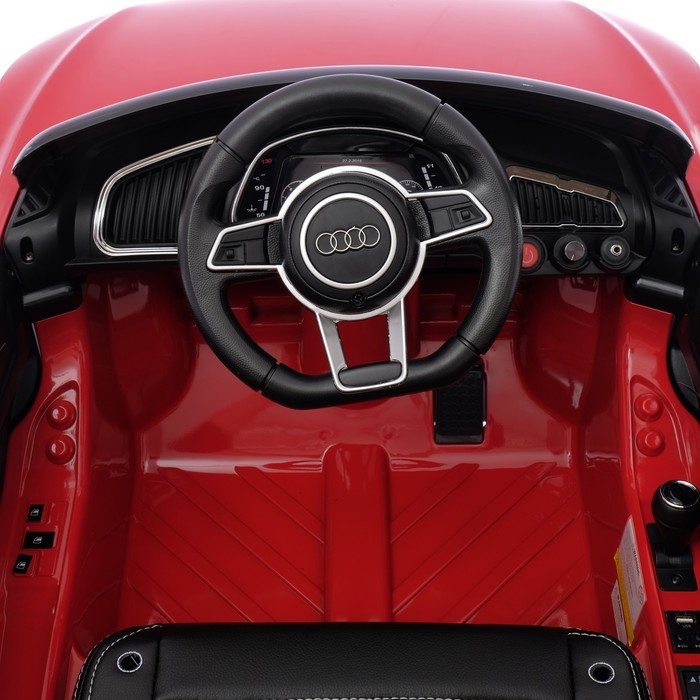 Электромобиль AUDI R8 Spyder, EVA колёса, кожаное сидение, цвет красный глянец